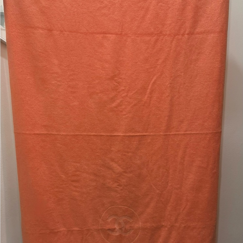 Chanel Orange Beach Towel with Logo